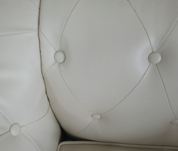 Luxury PU Leather Single Seater Sofa Chair Couch Accent Chair Classic Tufted Button and Nailhead Rolled Arm for Office Living Room - Image 3