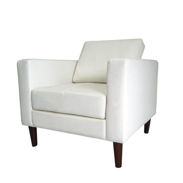 Leather Sofa Chair Living Room Bedroom Chairs, Comfy Reading Chair Single Sofa for Adults, Suitable Small Spaces Office Couch, Easy Assembly