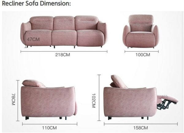 3-seater electric recliner sofa - Image 2