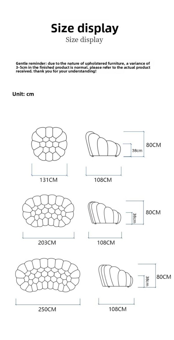 High Quality Modern Sofas Rochebobois Compressible Bubble Sofa for Furniture Living Room - Image 5
