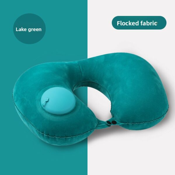 Lightweight Premium  U Shape Inflatable Air Pillow with Press Pump Premium PVC Material Travel Office Neck Cushion - Image 17