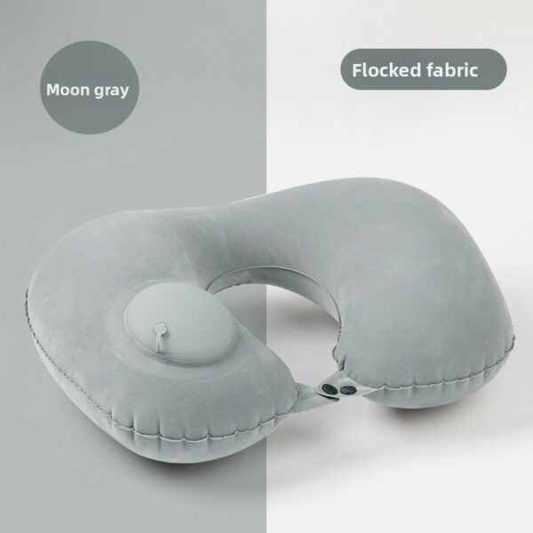 Lightweight Premium  U Shape Inflatable Air Pillow with Press Pump Premium PVC Material Travel Office Neck Cushion - Image 18