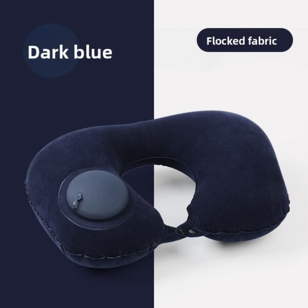 Lightweight Premium  U Shape Inflatable Air Pillow with Press Pump Premium PVC Material Travel Office Neck Cushion - Image 19