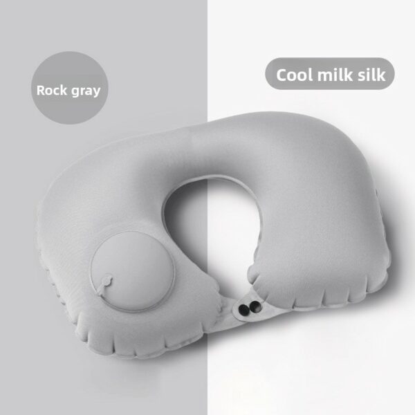 Lightweight Premium  U Shape Inflatable Air Pillow with Press Pump Premium PVC Material Travel Office Neck Cushion - Image 22