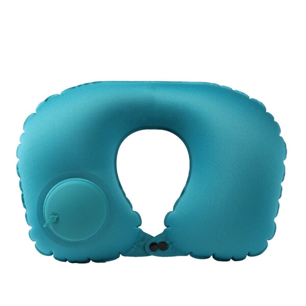 Lightweight Premium  U Shape Inflatable Air Pillow with Press Pump Premium PVC Material Travel Office Neck Cushion - Image 4