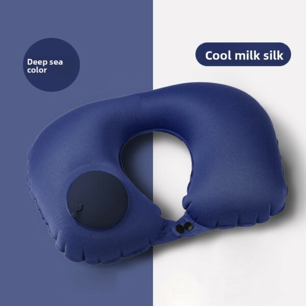 Lightweight Premium  U Shape Inflatable Air Pillow with Press Pump Premium PVC Material Travel Office Neck Cushion - Image 23