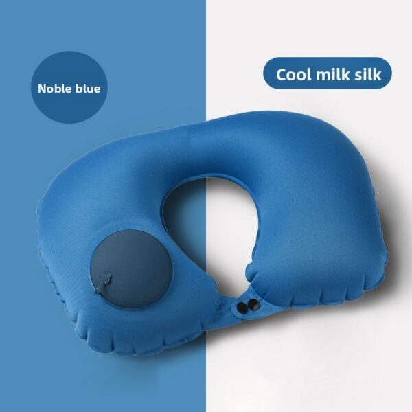 Lightweight Premium  U Shape Inflatable Air Pillow with Press Pump Premium PVC Material Travel Office Neck Cushion - Image 24