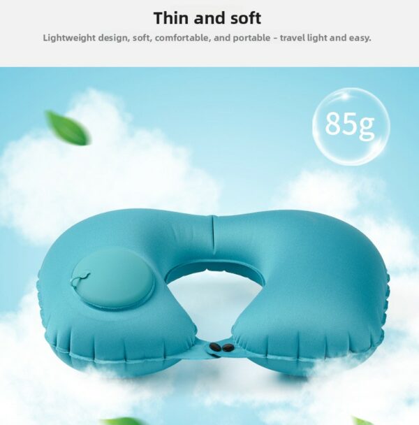 Lightweight Premium  U Shape Inflatable Air Pillow with Press Pump Premium PVC Material Travel Office Neck Cushion - Image 10