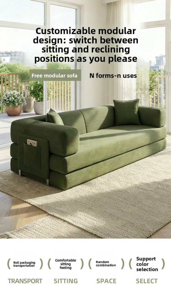 Wholesales Skeleton free Compressed Vacuum Packed High-density Sponge Sofa Bed - Image 2