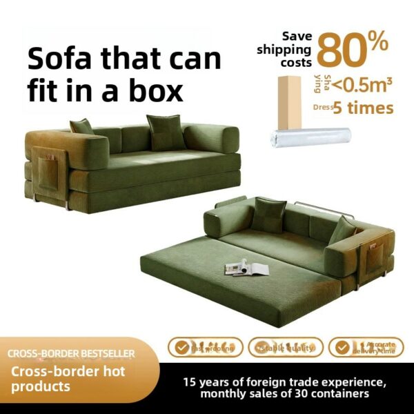 Wholesales Skeleton free Compressed Vacuum Packed High-density Sponge Sofa Bed - Image 5