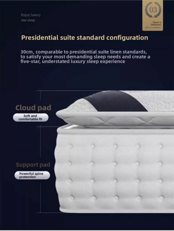 High Quality Luxury Five Star Hotel Style Natural Latex Mattress | Silent Pocket Spring, Anti-Mite & Glue-Free - Image 27