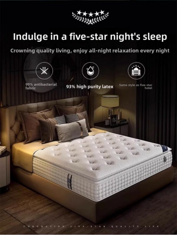 High Quality Luxury Five Star Hotel Style Natural Latex Mattress | Silent Pocket Spring, Anti-Mite & Glue-Free - Image 10