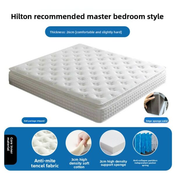 High Quality Luxury Five Star Hotel Style Natural Latex Mattress | Silent Pocket Spring, Anti-Mite & Glue-Free - Image 20
