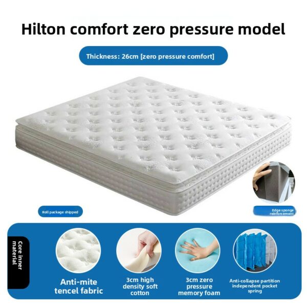 High Quality Luxury Five Star Hotel Style Natural Latex Mattress | Silent Pocket Spring, Anti-Mite & Glue-Free - Image 19