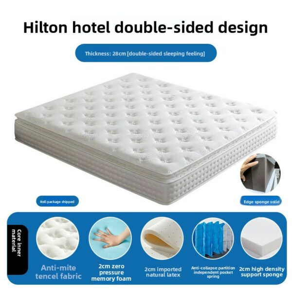 High Quality Luxury Five Star Hotel Style Natural Latex Mattress | Silent Pocket Spring, Anti-Mite & Glue-Free - Image 17