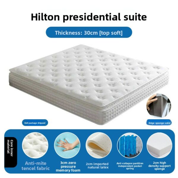 High Quality Luxury Five Star Hotel Style Natural Latex Mattress | Silent Pocket Spring, Anti-Mite & Glue-Free - Image 16