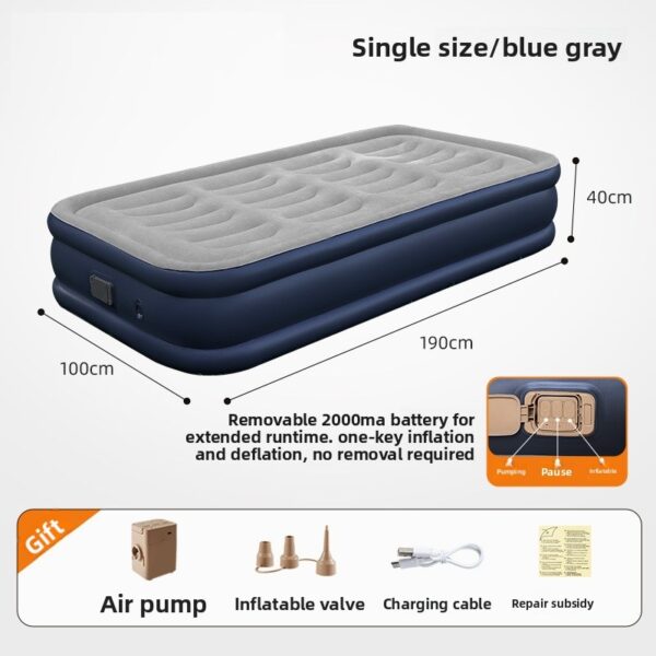 Wholesale Portable One-Click Self Inflatable Air Mattress Built-in Electric Pump Quick Inflating Hospital Bedroom Use Indoor - Image 5