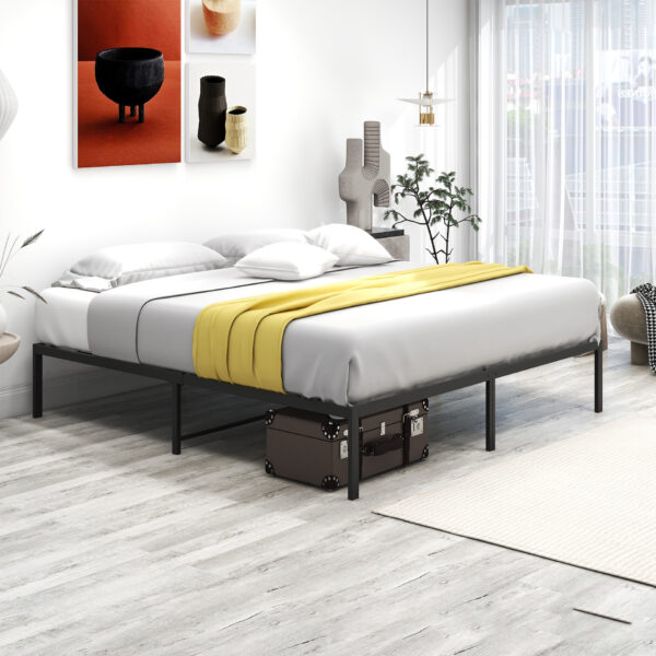 Premium Quality Durable Carbon Steel Bed Frame, Anti-Squeak Metal Bed Foundation, All Sizes Available - Image 3