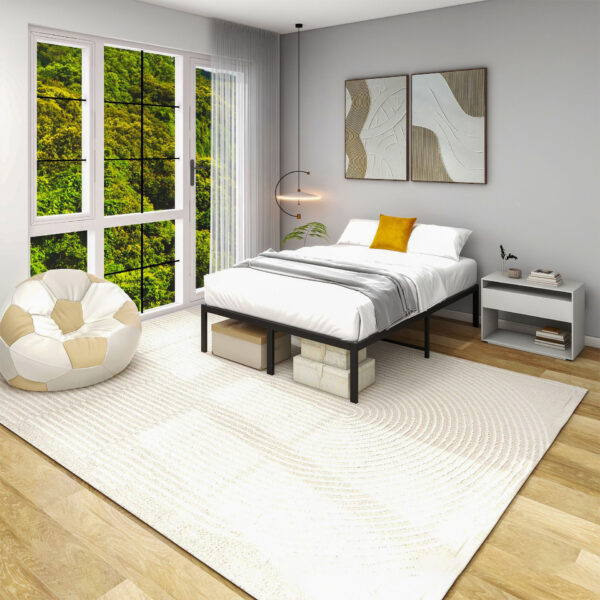 Premium Quality Durable Carbon Steel Bed Frame, Anti-Squeak Metal Bed Foundation, All Sizes Available - Image 4